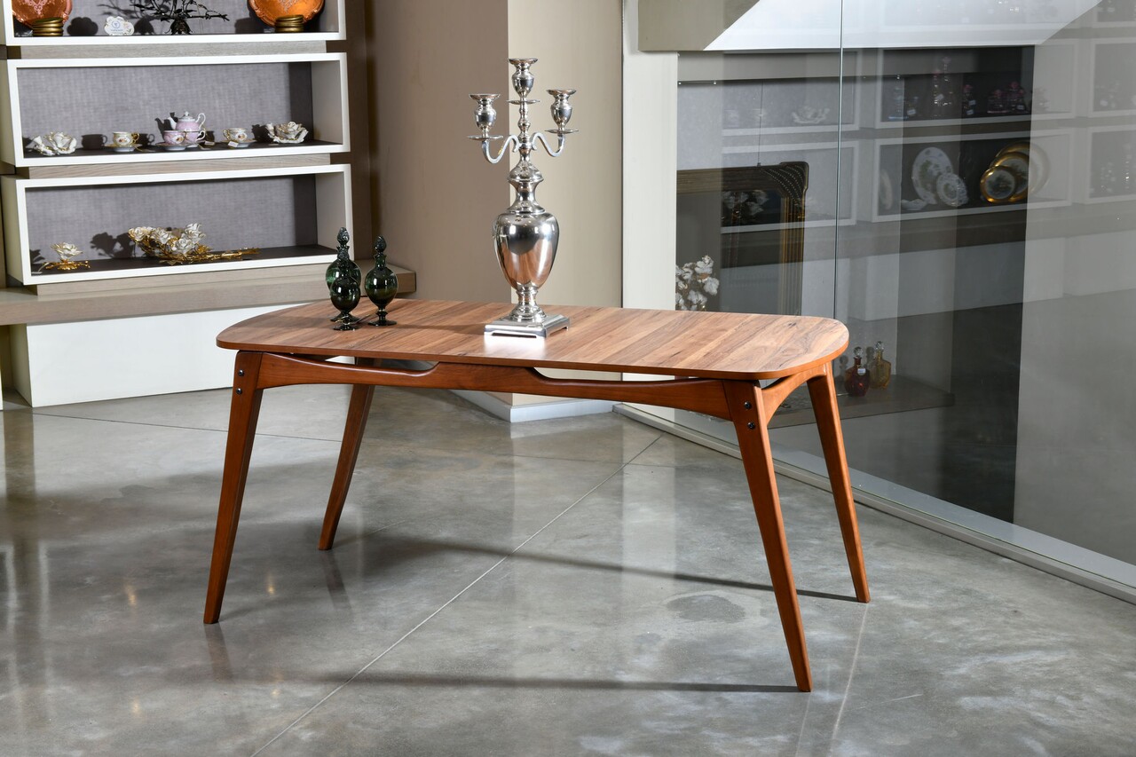 Masa, Vow Chair, Touch 998VOW1706, 160 x 75 x 80 cm, lemn de carpen, maro - imagine 7